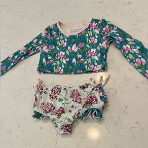 Sweet Honey cropped rashguard swimsuit 5T